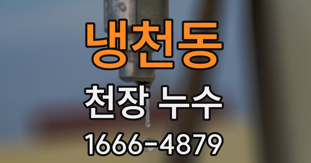 냉천동 천장 누수