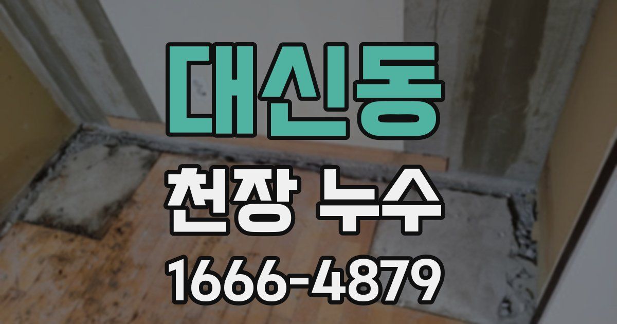 대신동 천장 누수