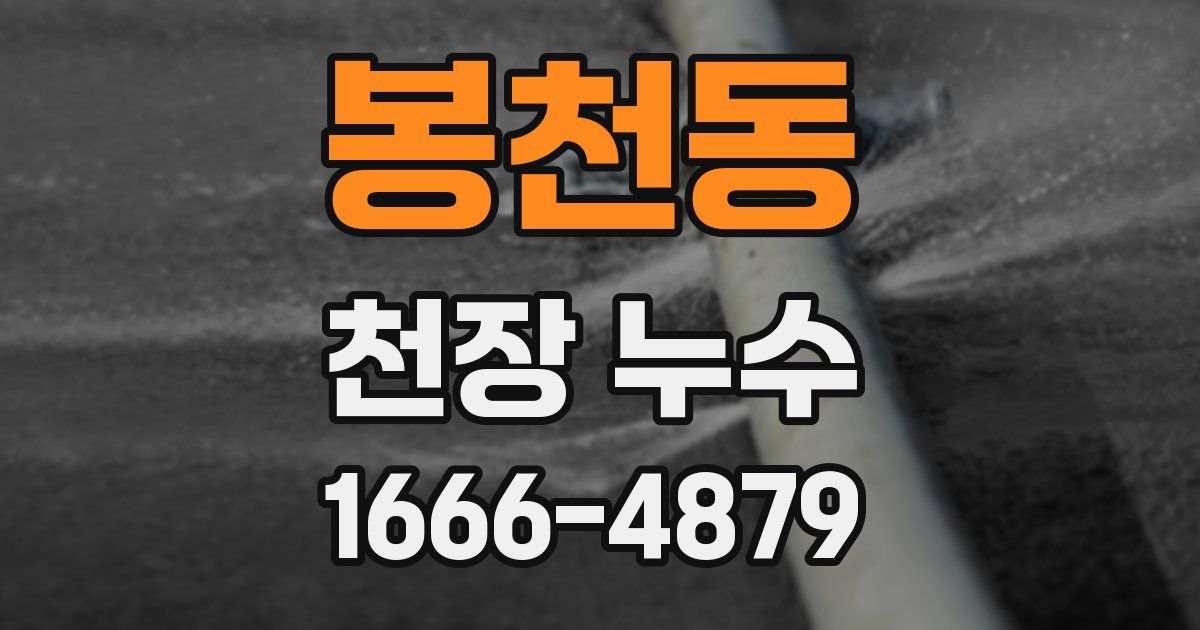봉천동 천장 누수