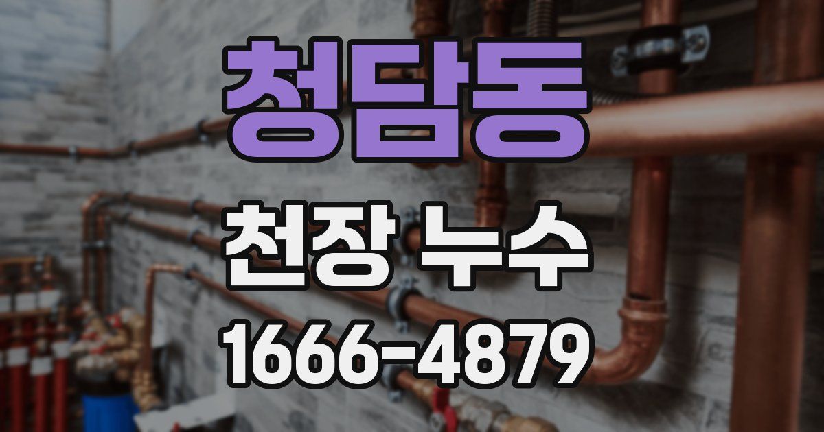 청담동 천장 누수