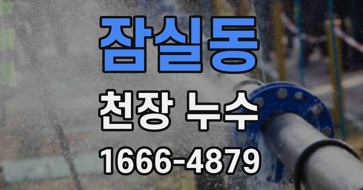 잠실동 천장 누수
