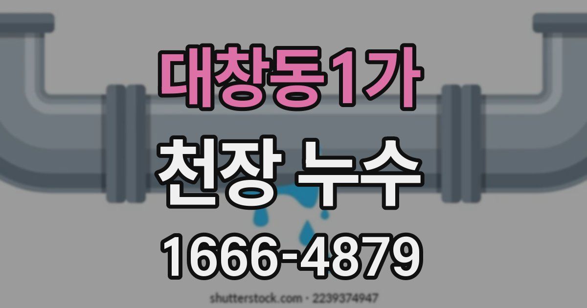대창동1가 천장 누수