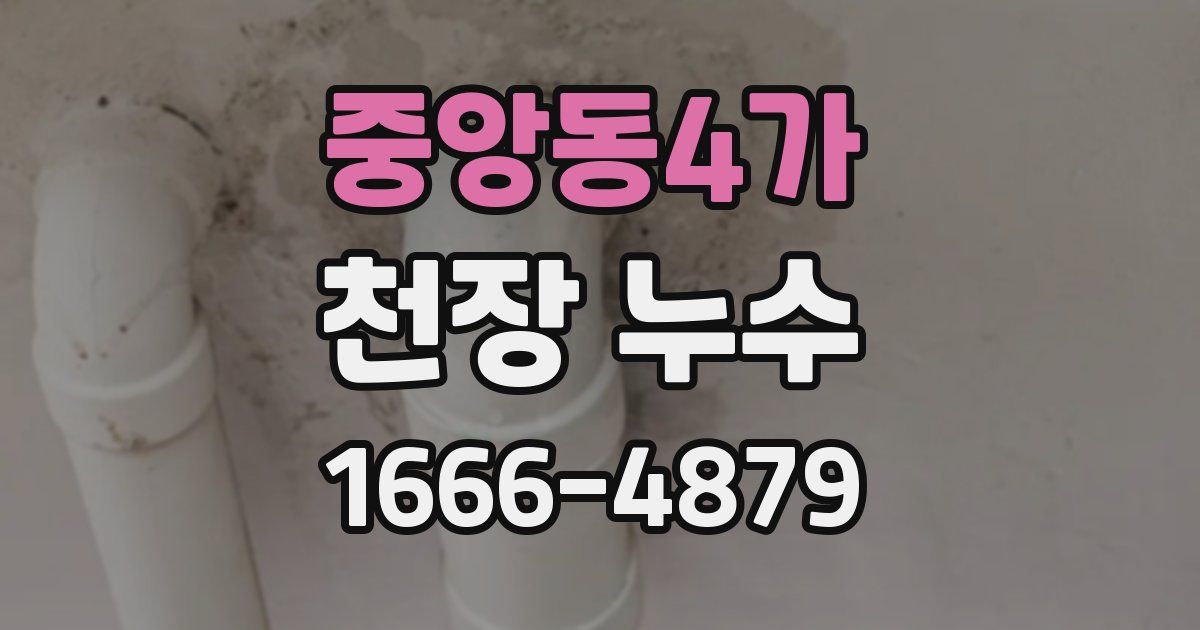 중앙동4가 천장 누수