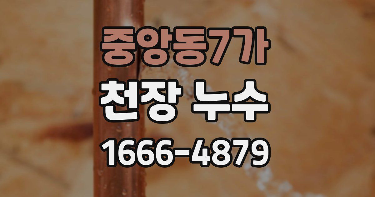 중앙동7가 천장 누수