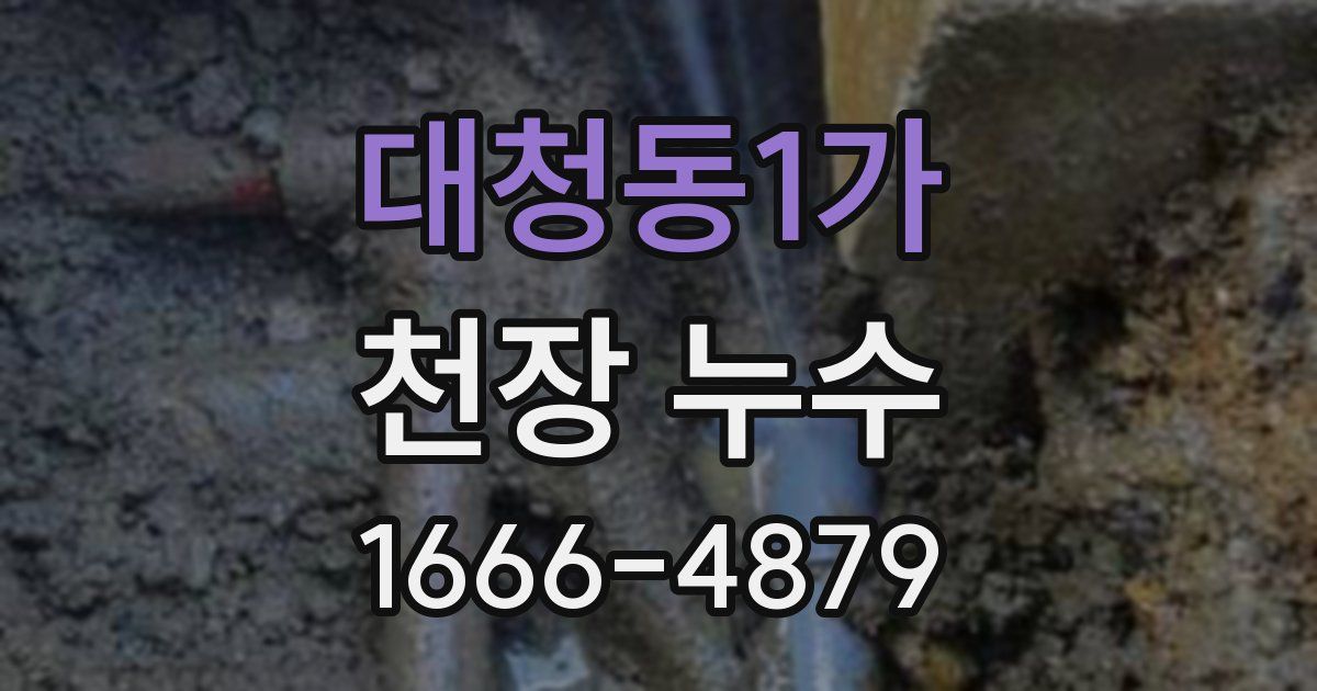 대청동1가 천장 누수
