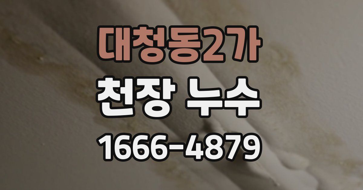 대청동2가 천장 누수