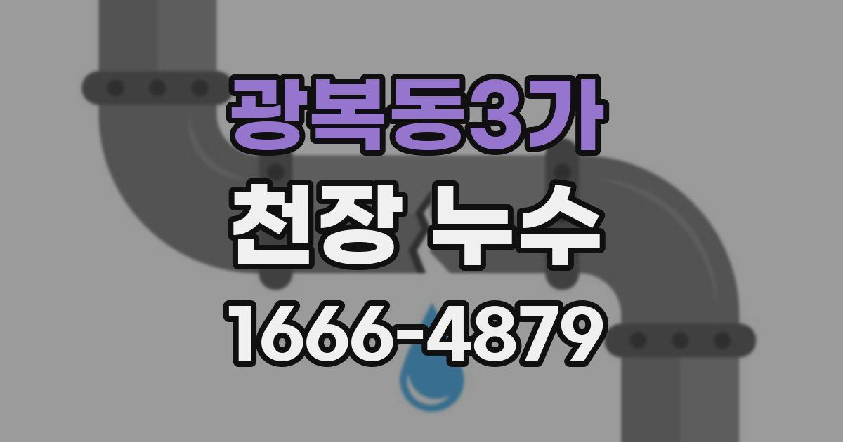 광복동3가 천장 누수
