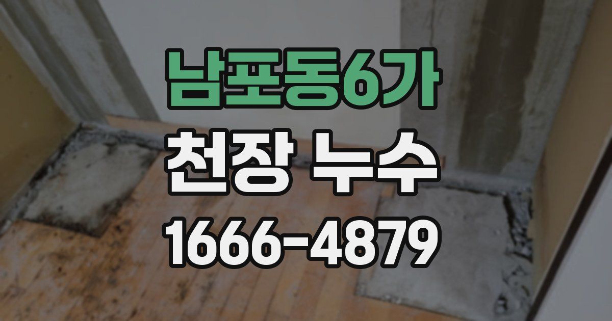 남포동6가 천장 누수