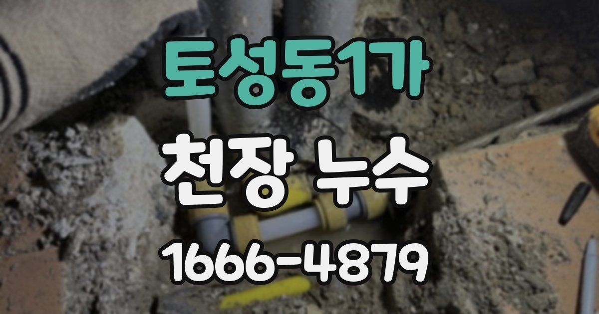 토성동1가 천장 누수