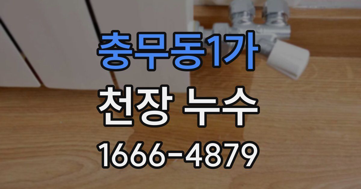충무동1가 천장 누수