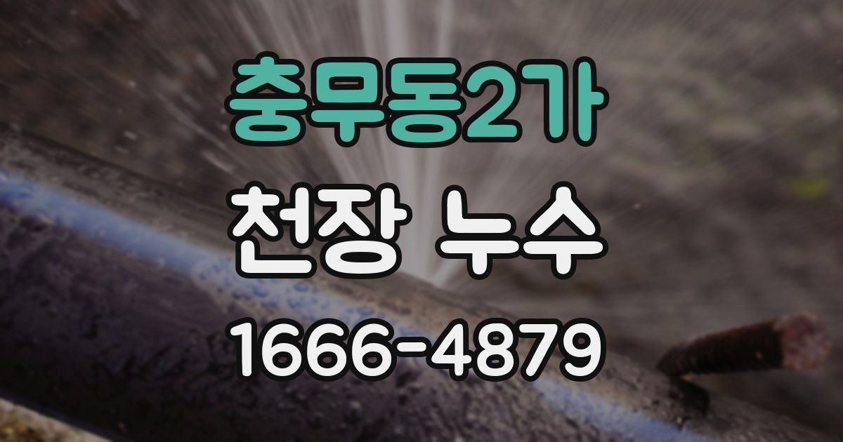 충무동2가 천장 누수
