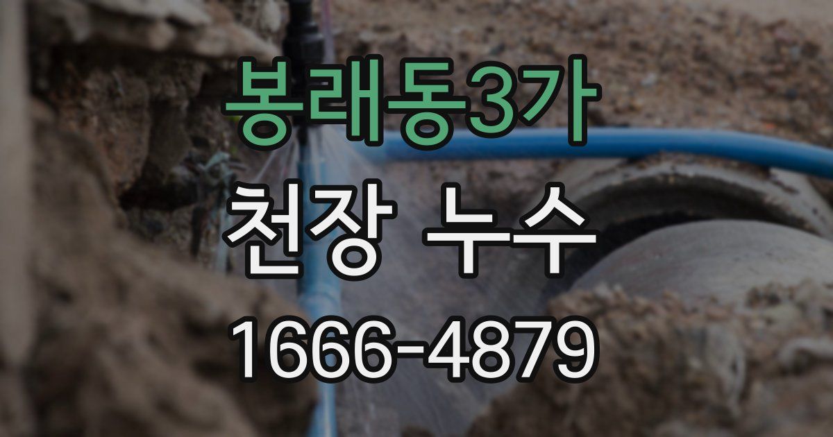 봉래동3가 천장 누수