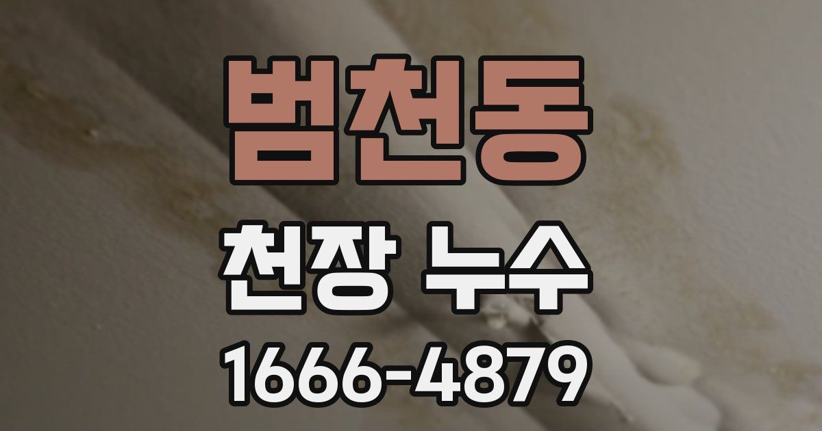 범천동 천장 누수