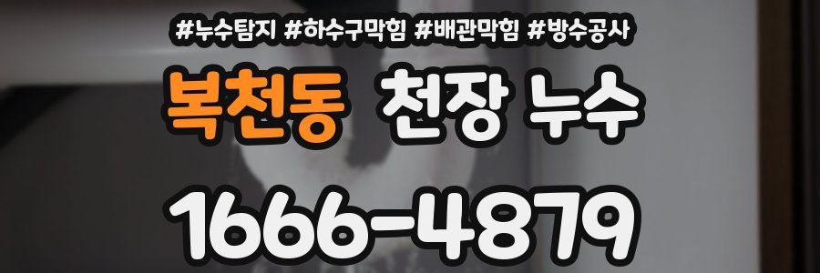 복천동 천장 누수