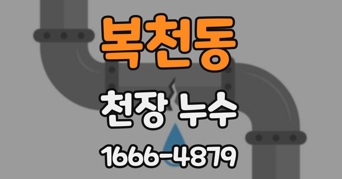복천동 천장 누수
