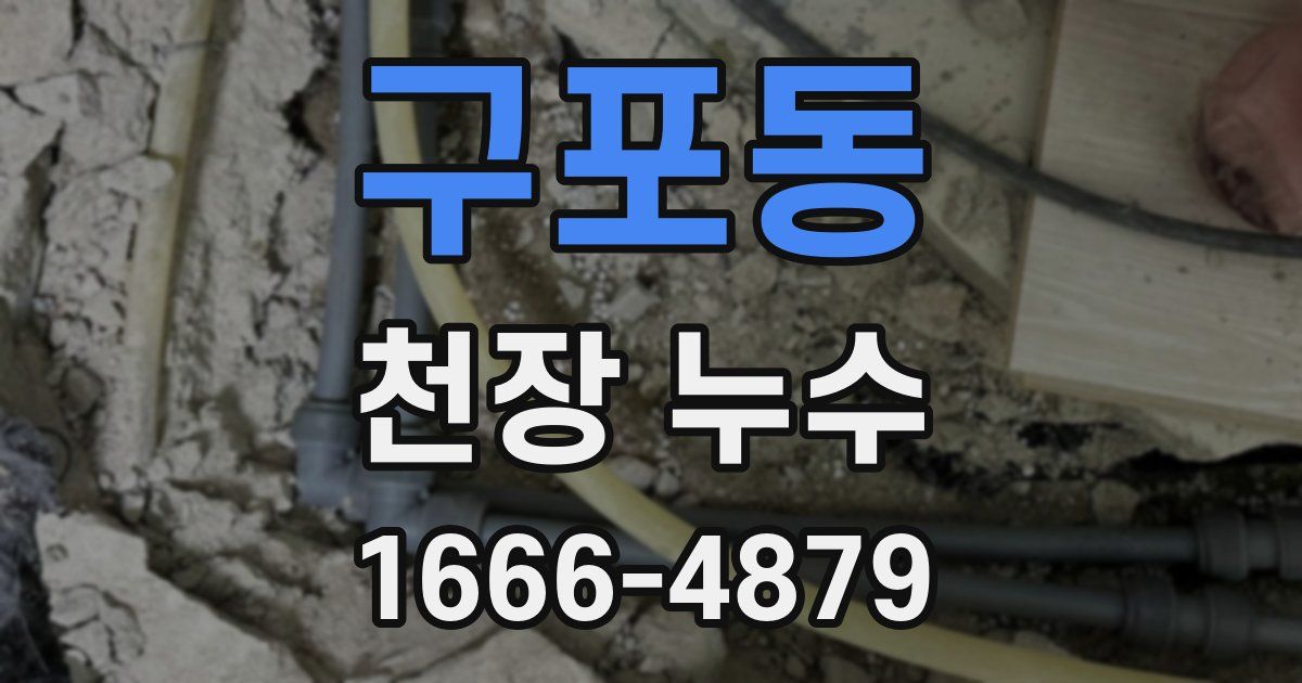 구포동 천장 누수