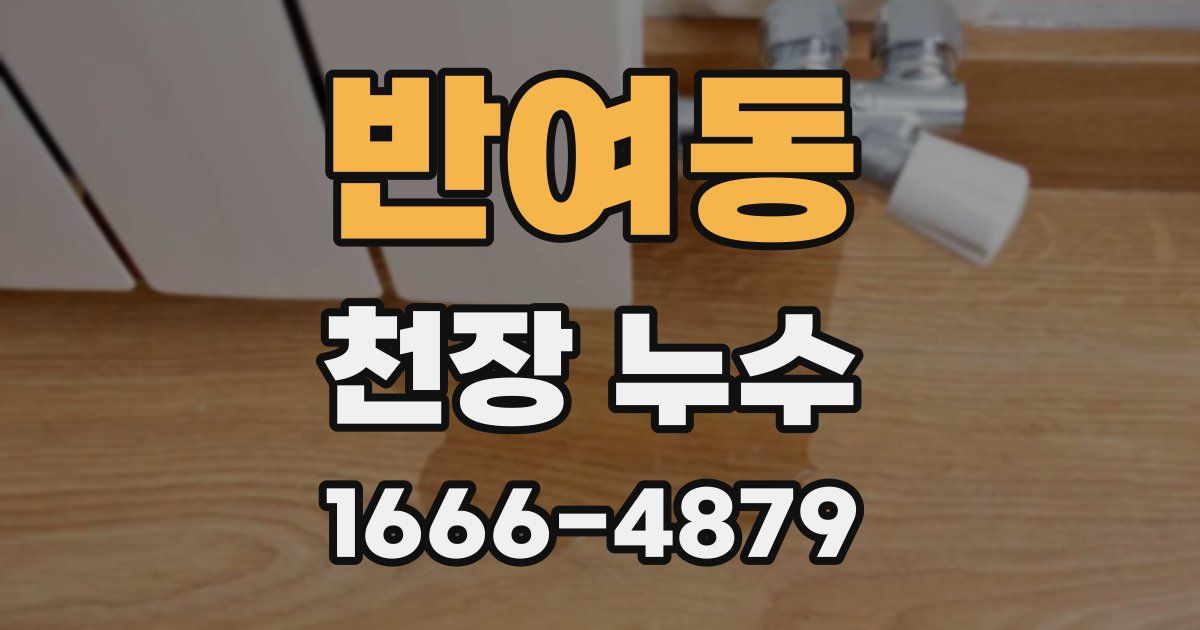 반여동 천장 누수