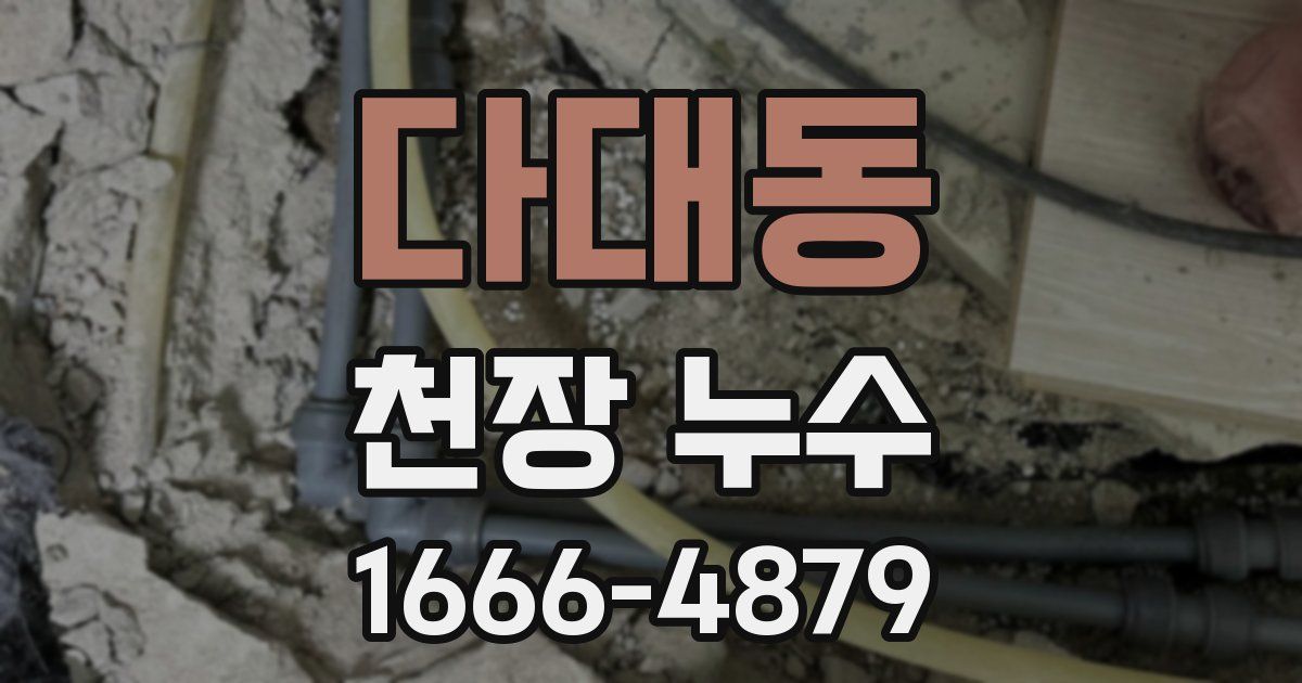 다대동 천장 누수