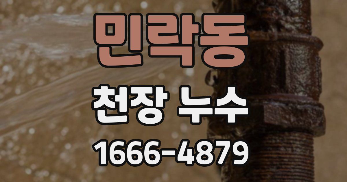 민락동 천장 누수