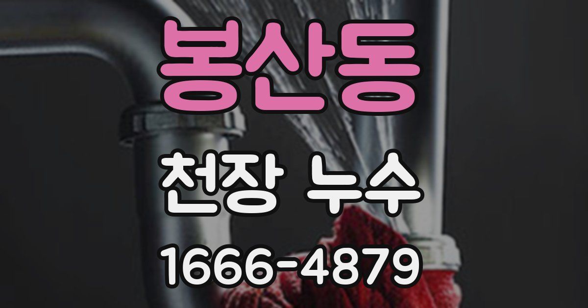 봉산동 천장 누수