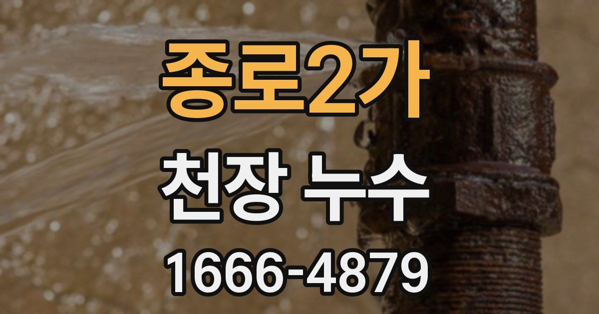 종로2가 천장 누수