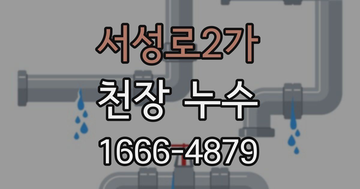 서성로2가 천장 누수