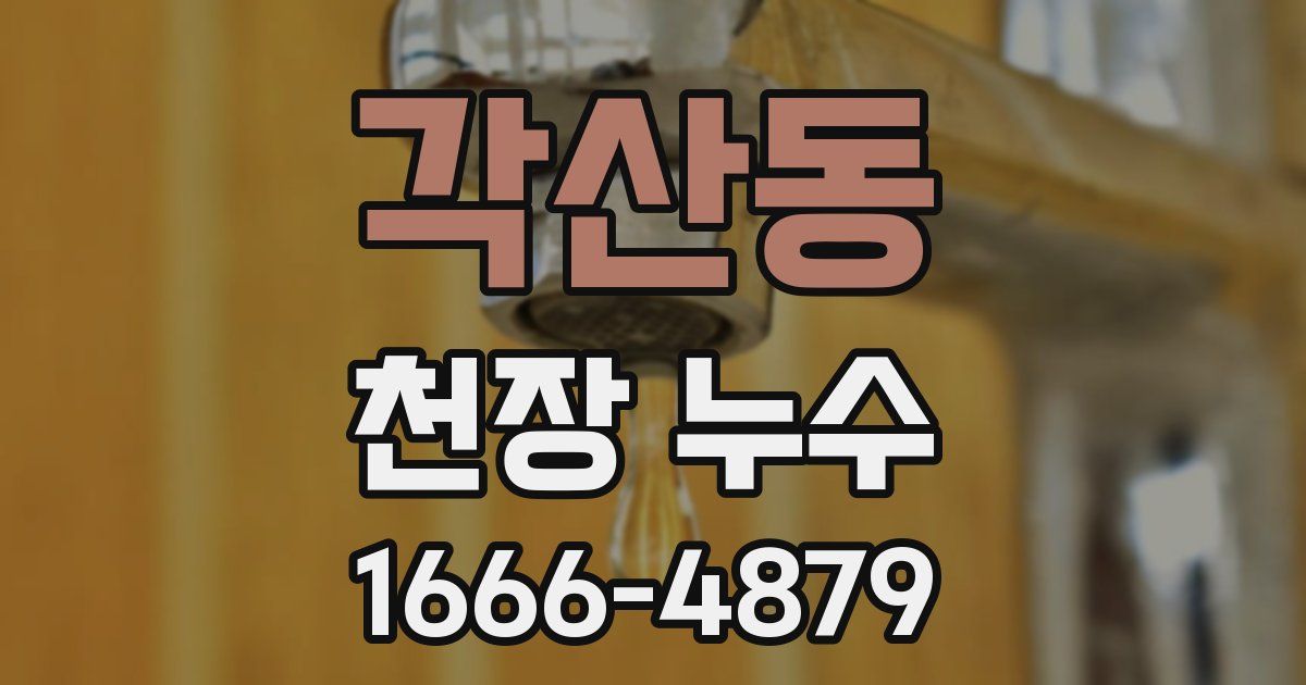 각산동 천장 누수
