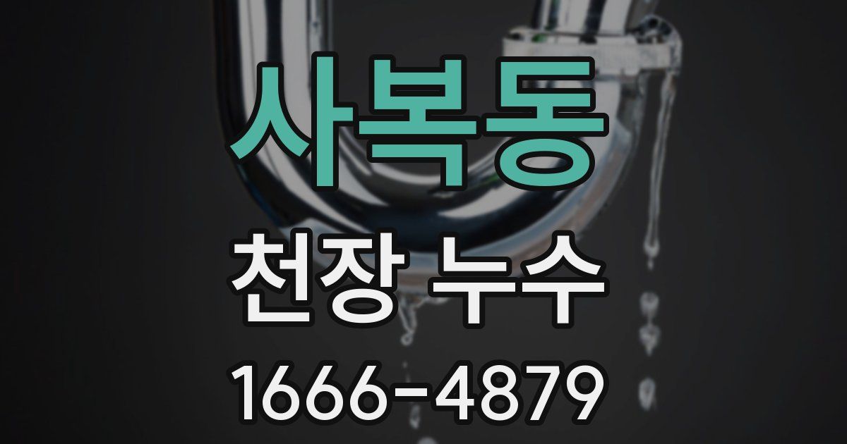 사복동 천장 누수