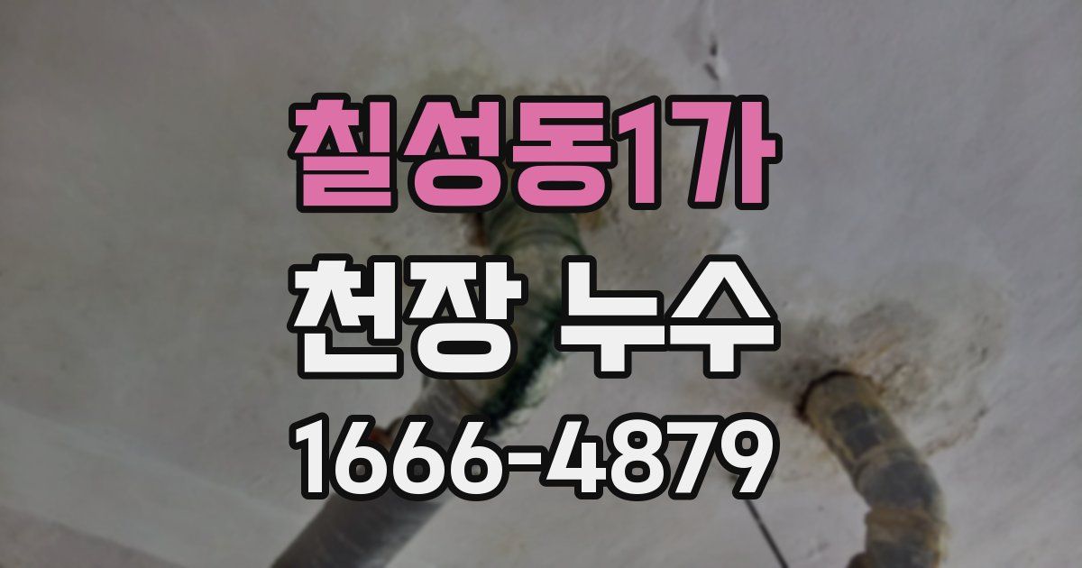 칠성동1가 천장 누수