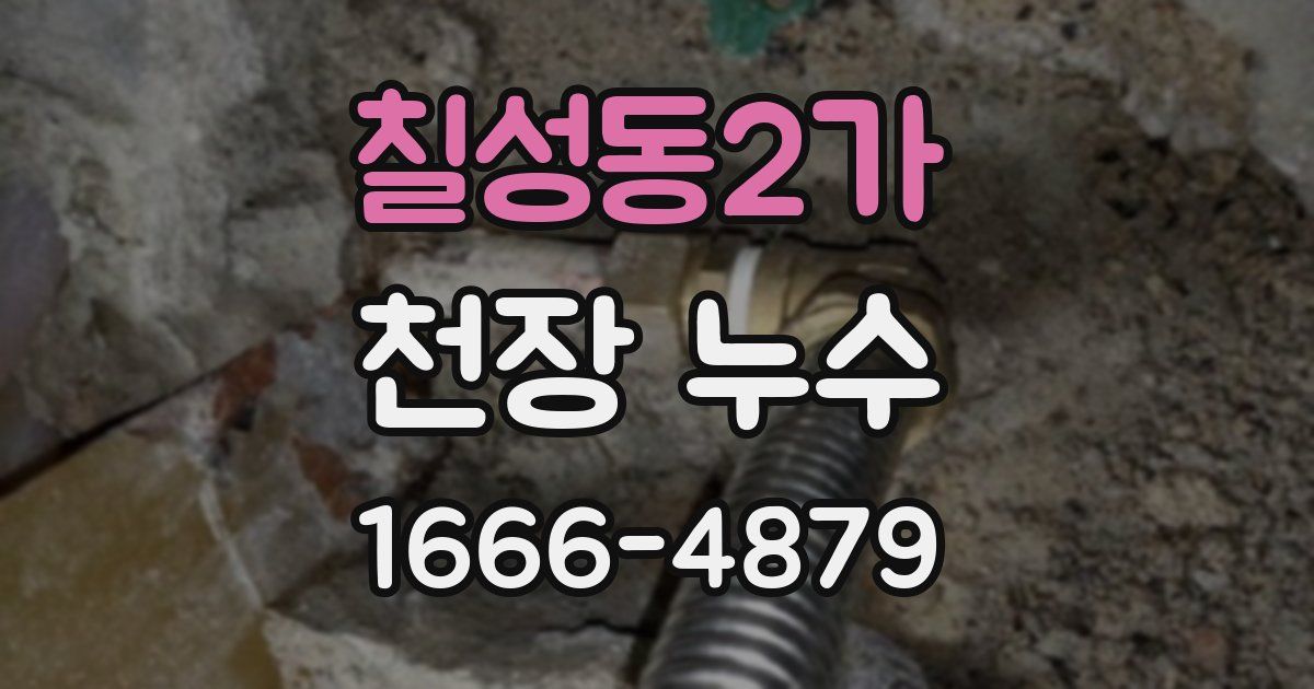 칠성동2가 천장 누수