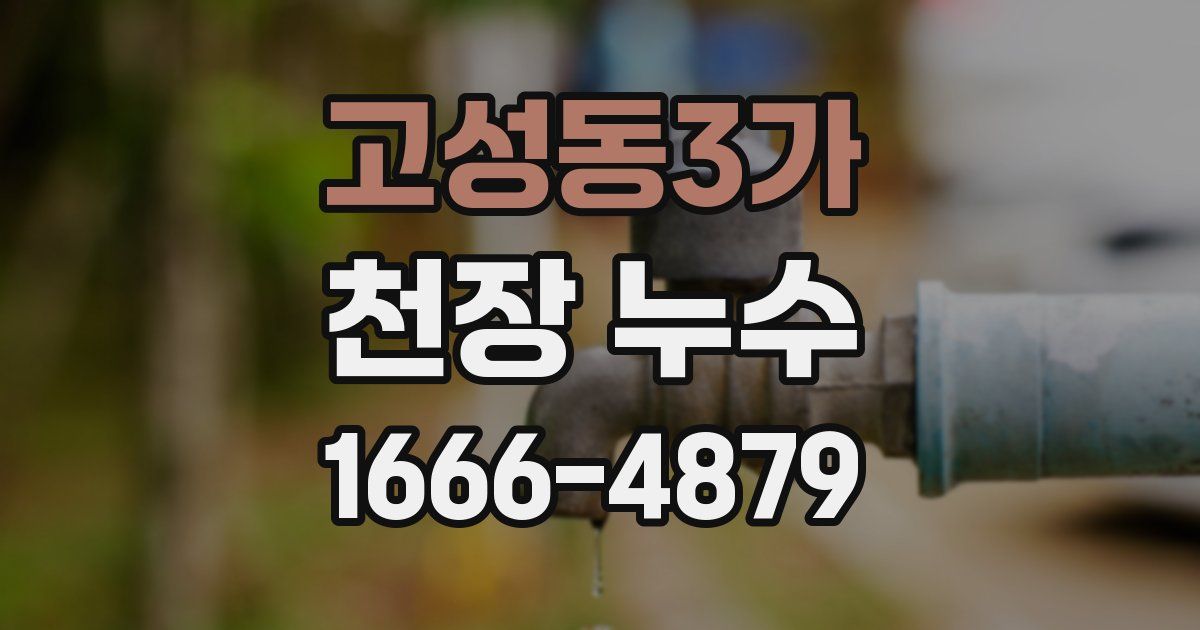 고성동3가 천장 누수