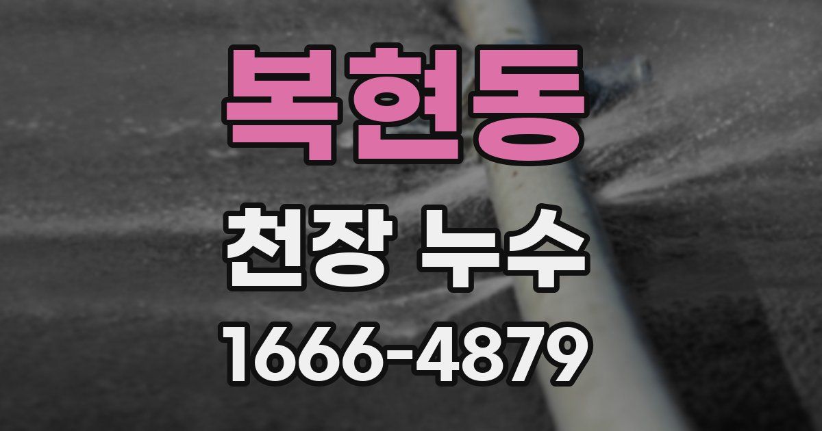 복현동 천장 누수
