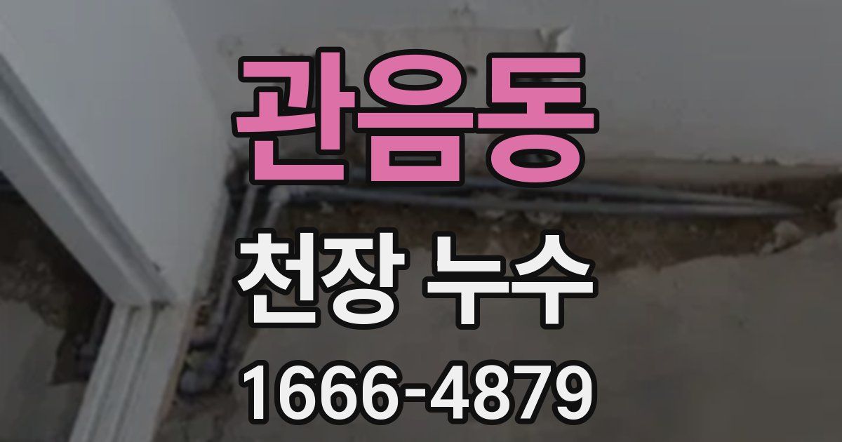 관음동 천장 누수