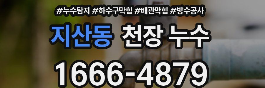 지산동 천장 누수