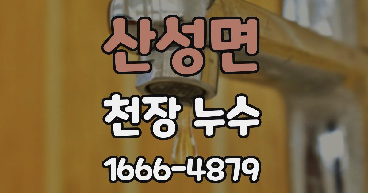 산성면 천장 누수