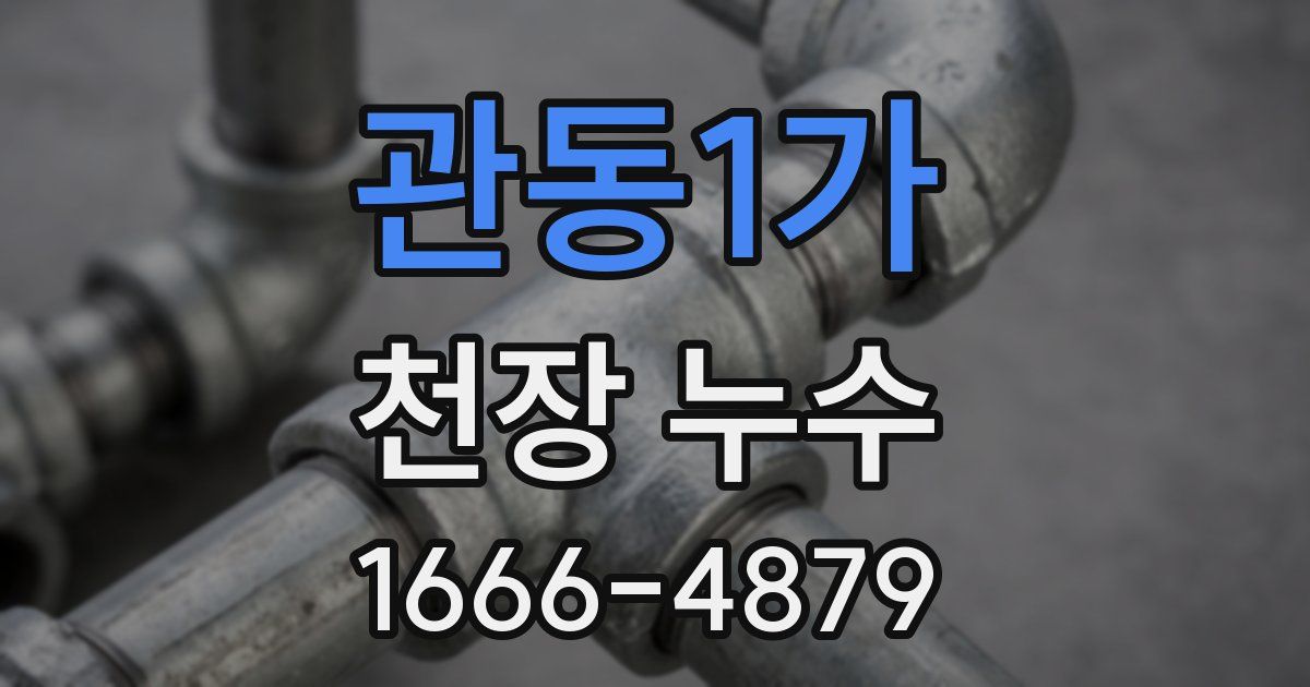 관동1가 천장 누수