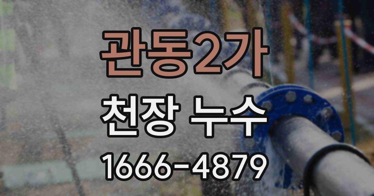 관동2가 천장 누수