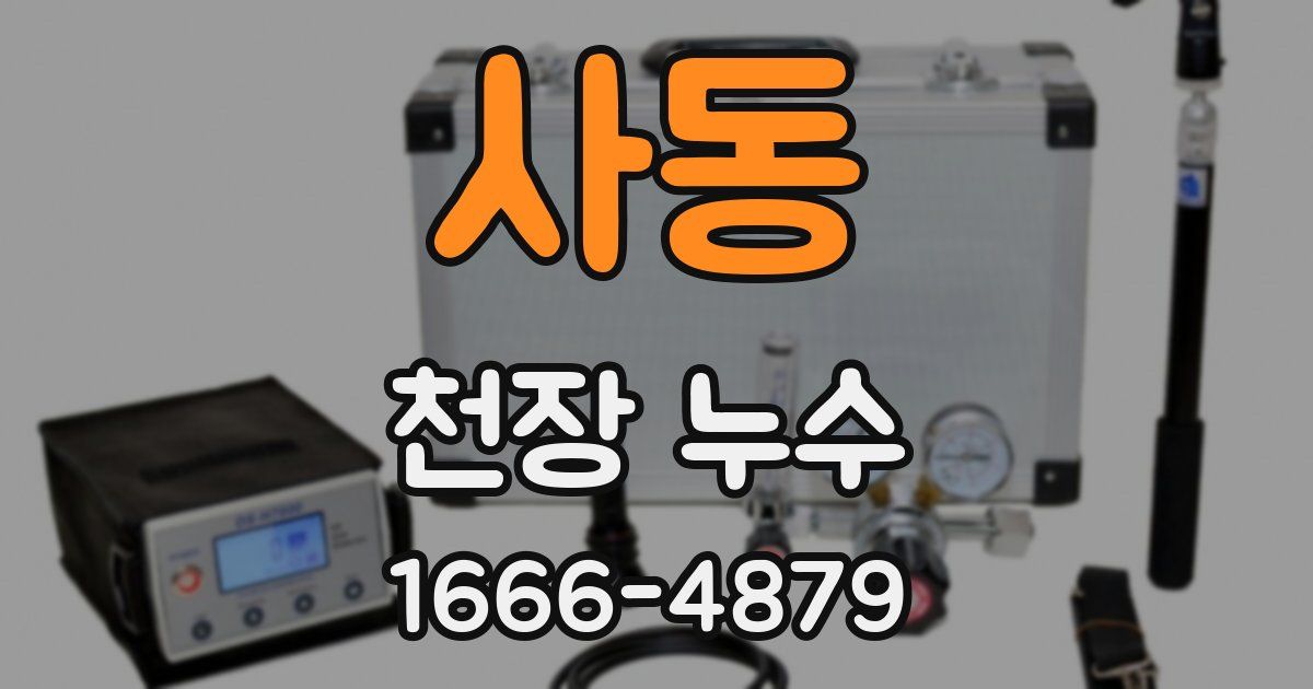 사동 천장 누수