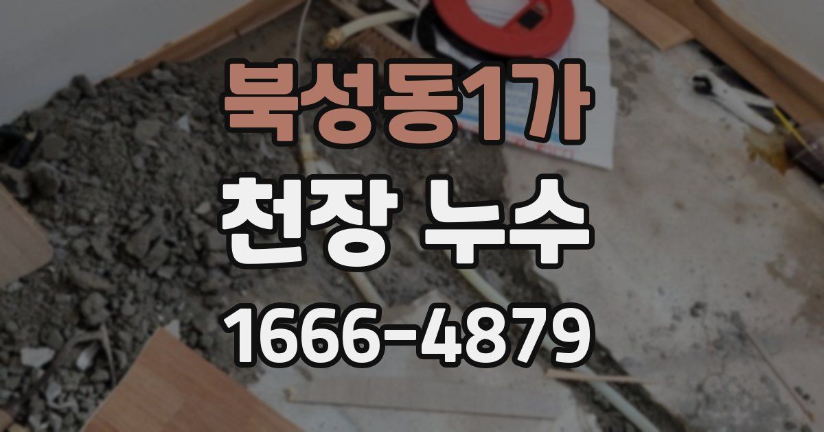 북성동1가 천장 누수