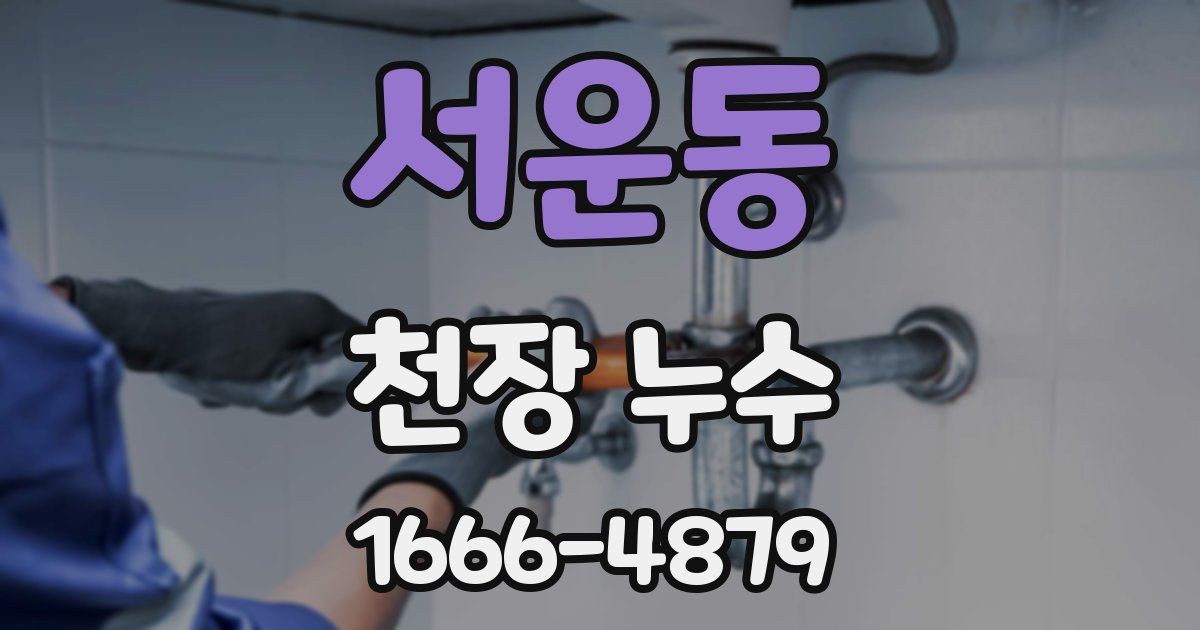 서운동 천장 누수