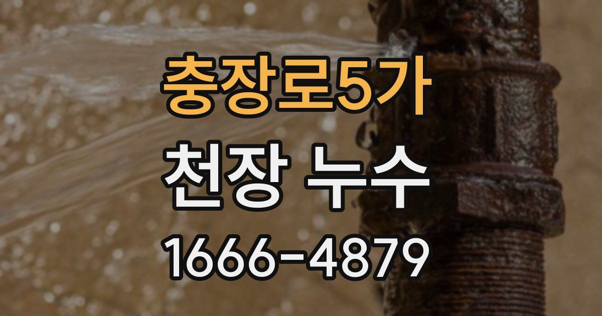 충장로5가 천장 누수
