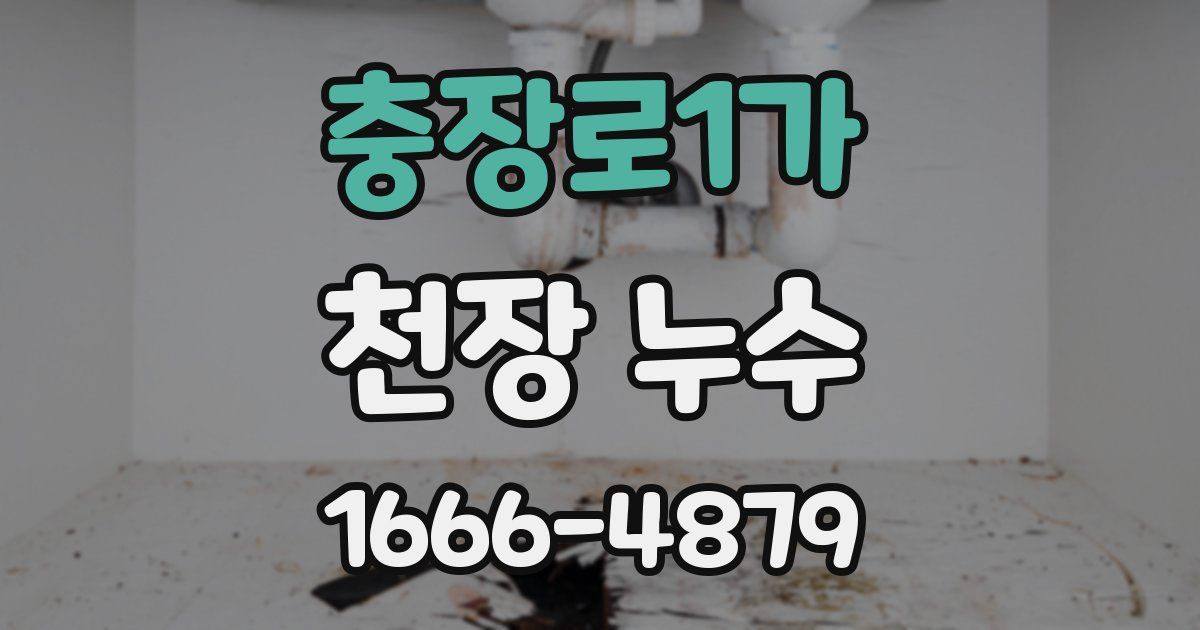 충장로1가 천장 누수