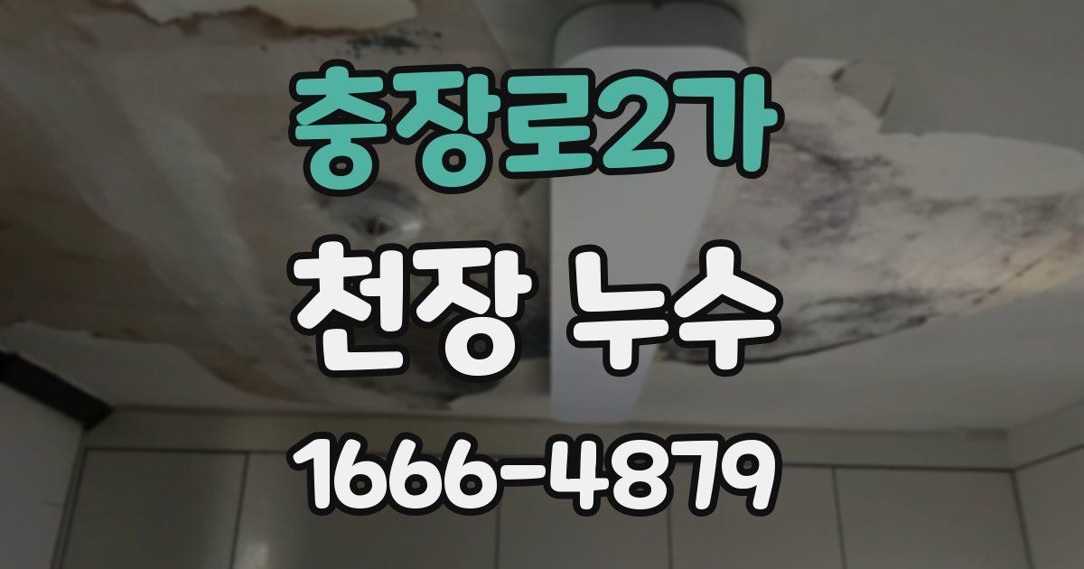 충장로2가 천장 누수