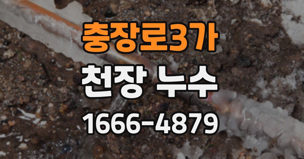 충장로3가 천장 누수