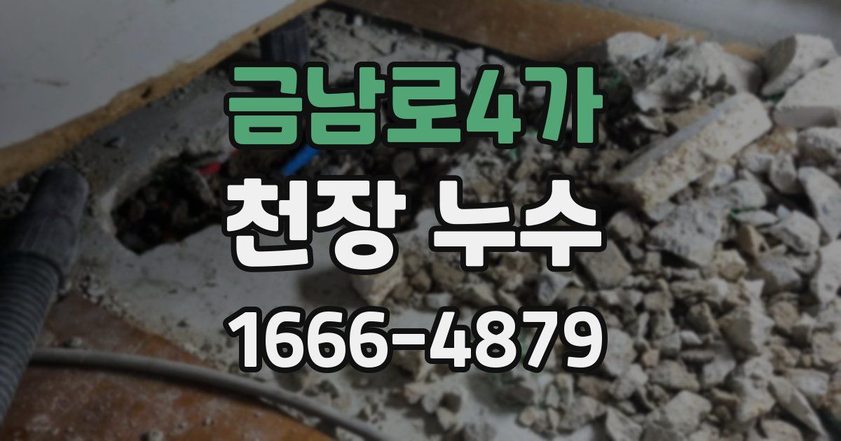 금남로4가 천장 누수