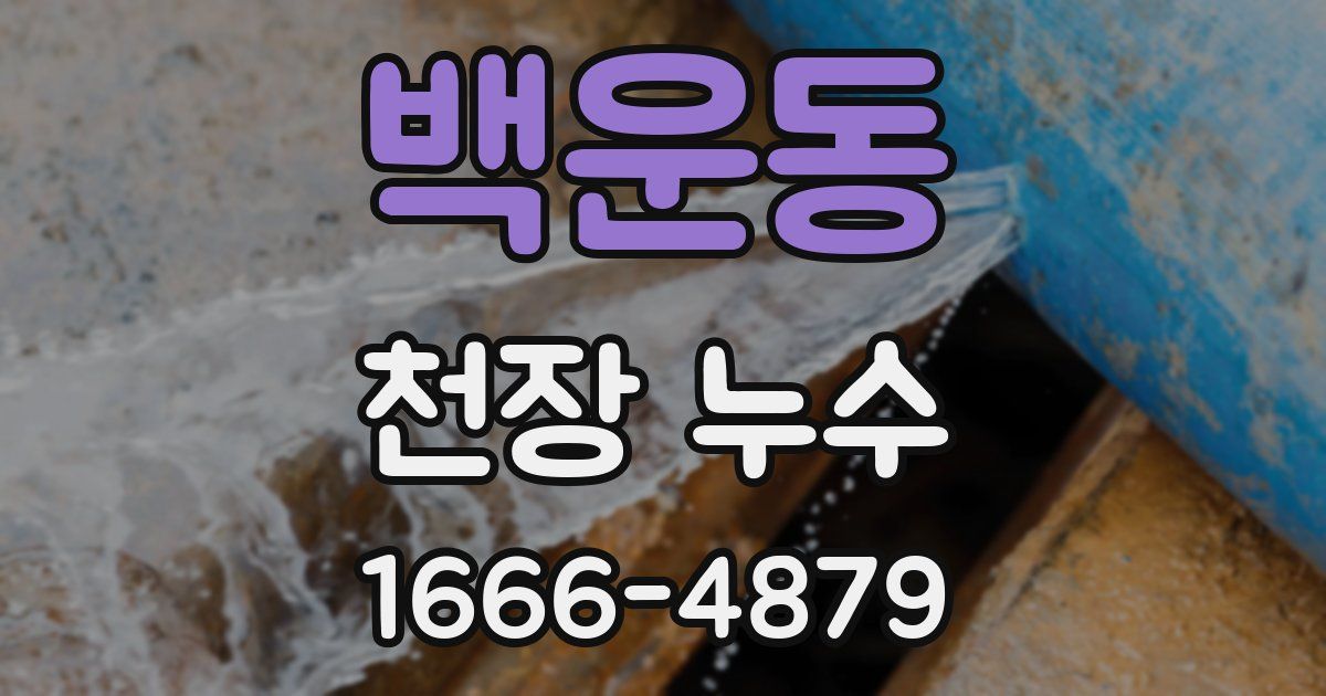 백운동 천장 누수