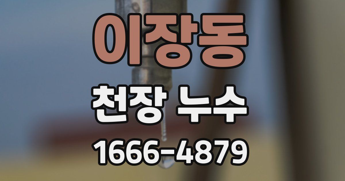 이장동 천장 누수