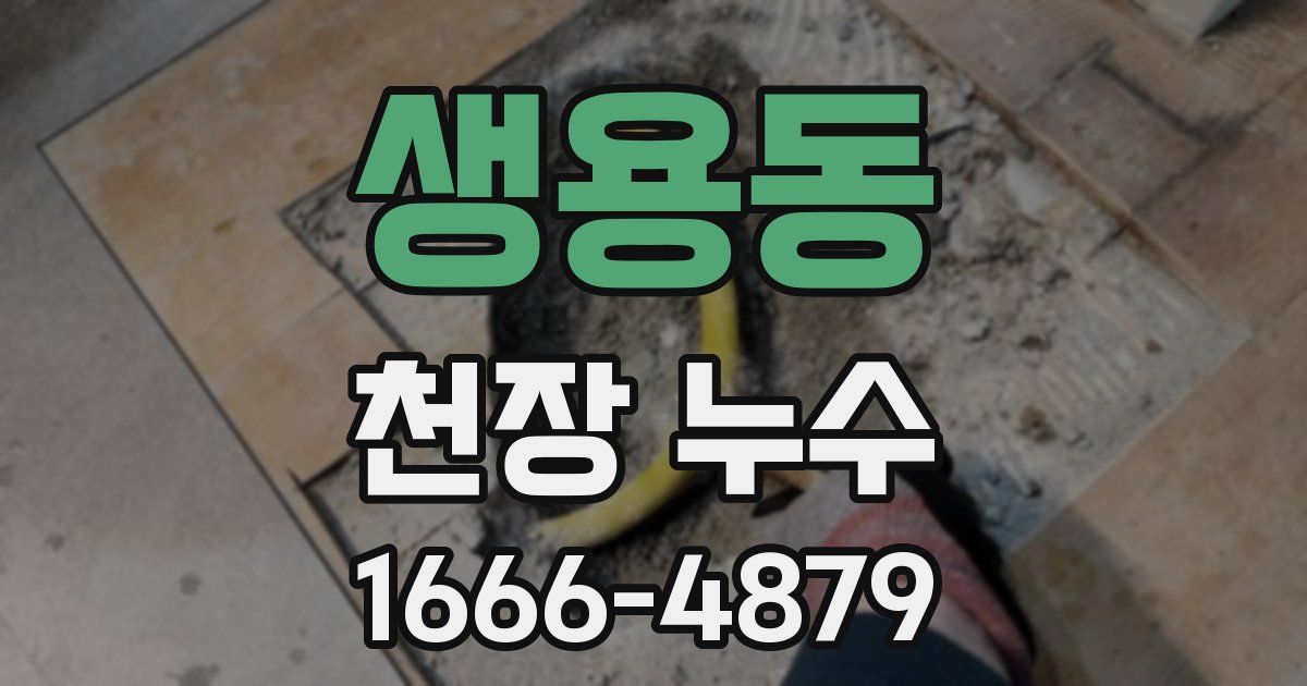 생용동 천장 누수