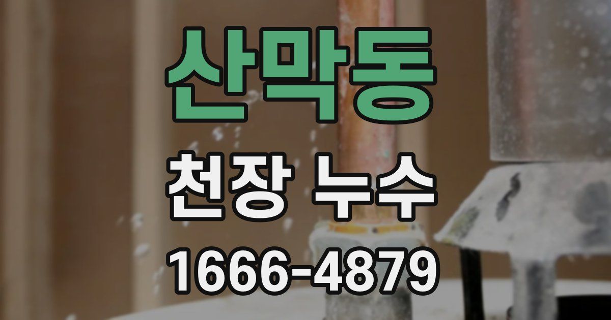 산막동 천장 누수