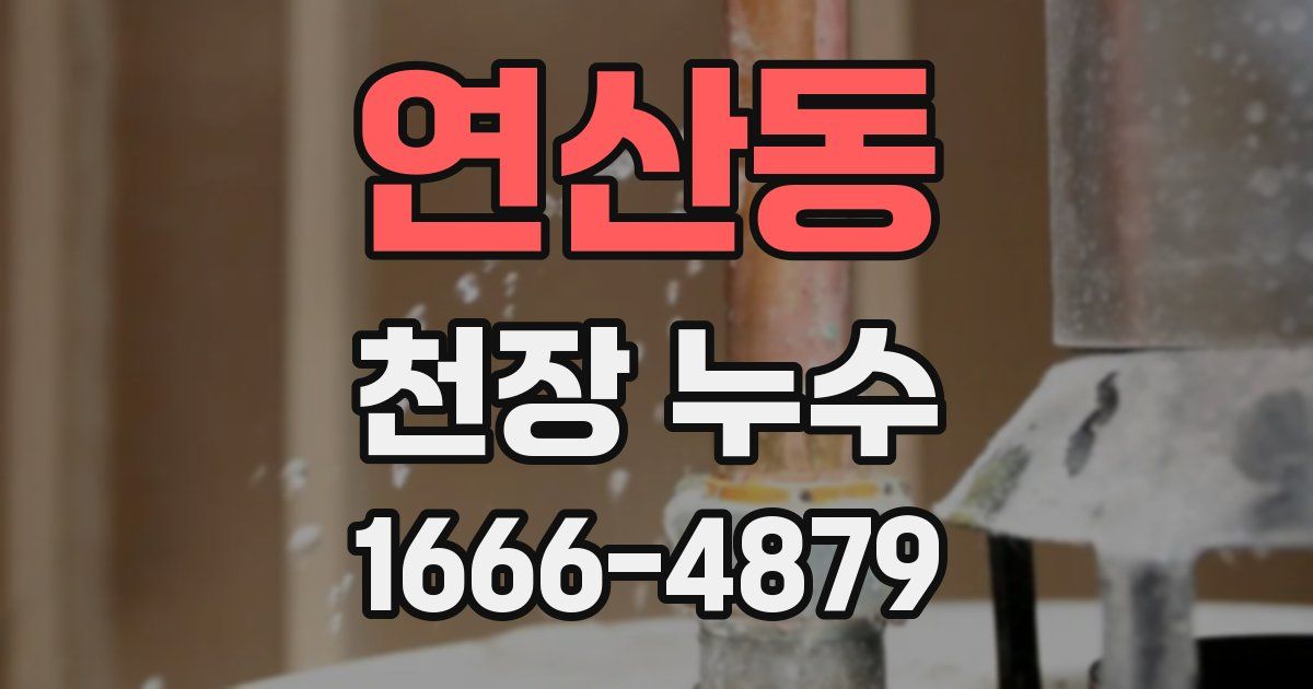 연산동 천장 누수